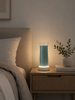 Lampa stołowa ROLLER 8919 morski abażur klosz transparentny