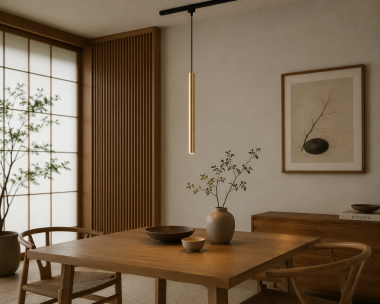 Minimalistyczna lampa wisząca na szynoprzewód moduł LED złota ELBRUS 4319