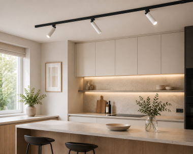 Minimalistyczny biały reflektor szynoprzewód zintegrowany moduł led BETIM 4353