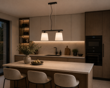 Klasyczna drewniana lampa wisząca beton szary podwójny stylowy szklany klosz mleczny VERMOUTH 701