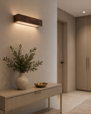 Brązowa lampa ścienna minimalistyczna TULA 3204 Rust effect