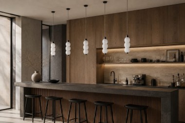 Lampa wisząca LED trzy kule szklane biała czarna IP44 TRIPOLO 9135
