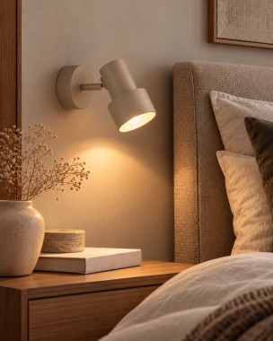 Kinkiet regulowany reflektor walec taupe DORIA NEW 9062