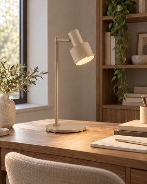Lampa biurkowa regulowana minimalistyczna taupe DORIA NEW 9063