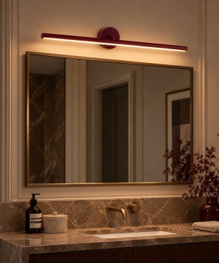 Kinkiet LED galeryjka nad obraz regulowany bordowy barolo MIRIAM S 40 cm 9094