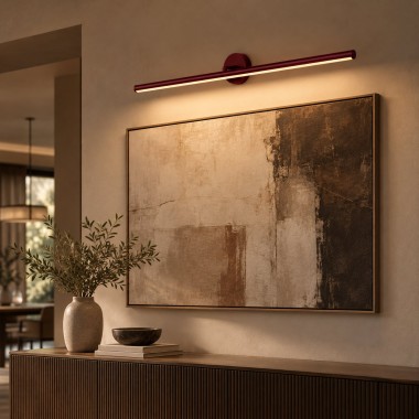 Kinkiet LED galeryjka nad obraz regulowany bordowy barolo MIRIAM L 100 cm 9100