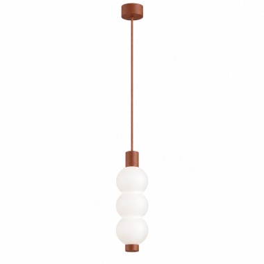 Lampa wisząca LED trzy kule szklane biała terakota IP44 TRIPOLO 9131