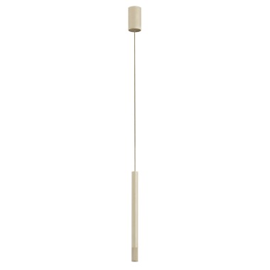 Lampa wisząca LED mała tuba ryflowana złota CAPRI 9138