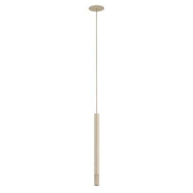 Lampa wisząca LED mała tuba ryflowana podsufitka podtynkowa złota CAPRI 9153