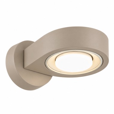 Kinkiet regulowany okrągły płaski taupe LOTUS 9047