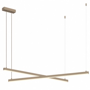 Lampa wisząca LED podwójna liniowa regulowana taupe MIAMI 9053