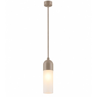 Lampa wisząca tuba szklana wąska taupe BURGOS NEW 9057