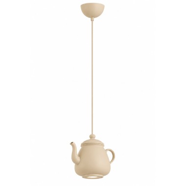 Lampa wisząca czajnik do kuchni beżowa JAMAJKA NEW 9073