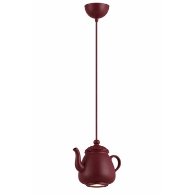 Lampa wisząca czajnik do kuchni bordowa barolo JAMAJKA NEW 9076