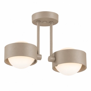 Lampa sufitowa podwójna kule w obręczach regulowana IP44 taupe MASSIMO PLUS 7315