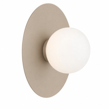Plafon kula na okrągłym dysku taupe SPELLO 25 cm 9089