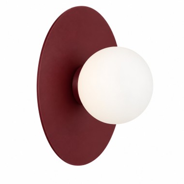 Plafon kula na okrągłym dysku bordowy barolo SPELLO 25 cm 9090