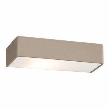 Kinkiet prostokątny płaski mały taupe RODAN 20 cm 9107