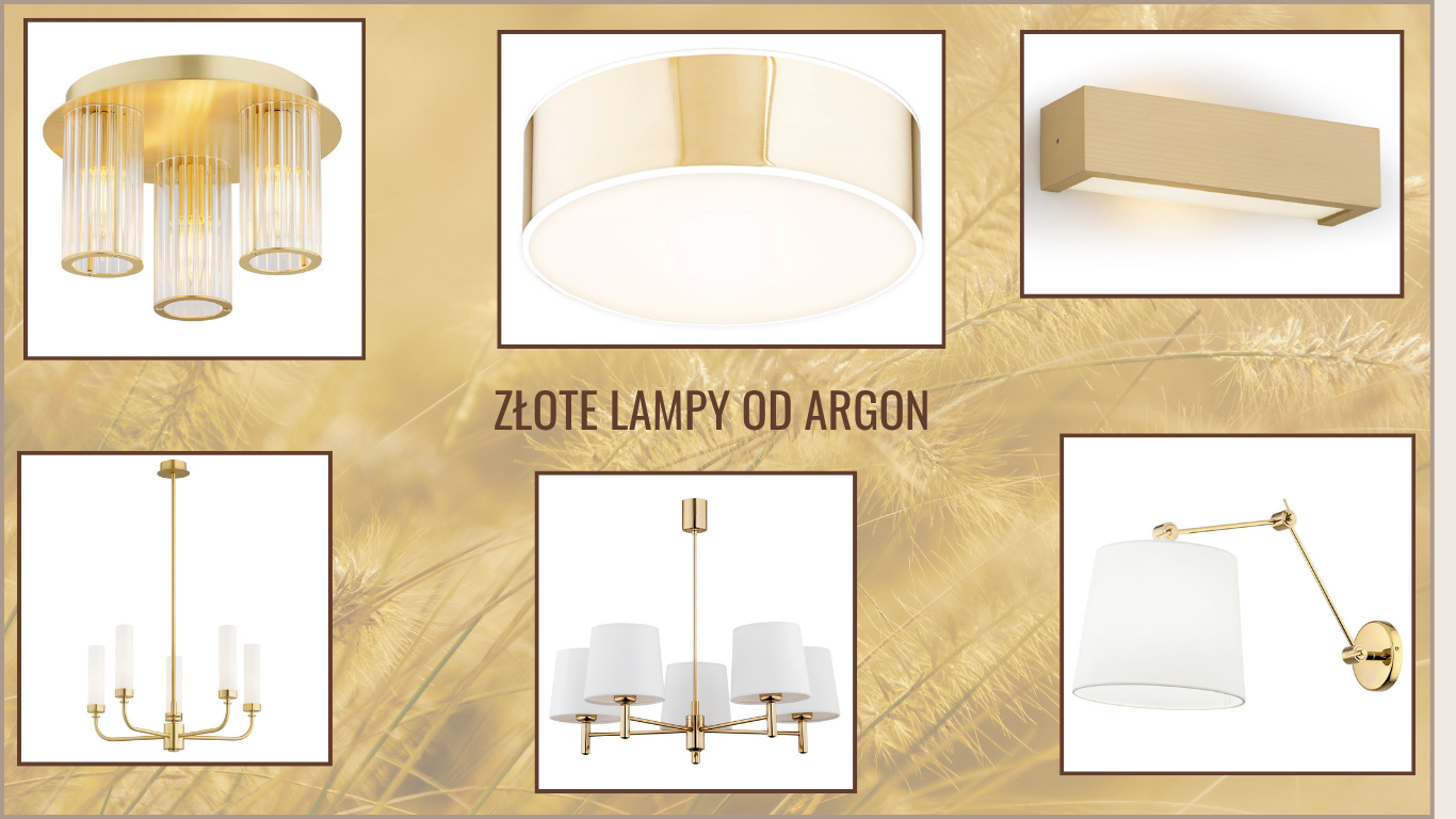 złote lampy